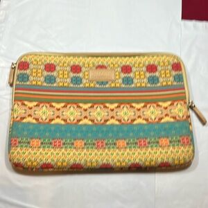 Laptop case KINMAE PADDED protective zippered case 17 x 12” multi color cottage